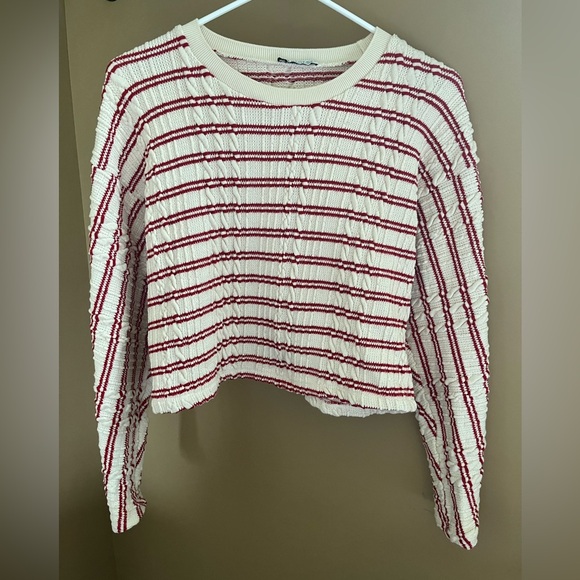 Zara striped cable knit sweater slightly size Medium - Picture 1 of 3
